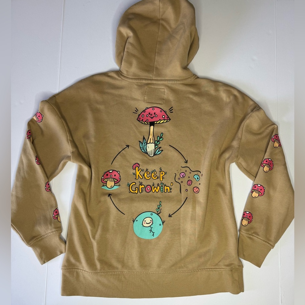 A.LAB Freela Keep Growin Brown Hoodie Size Small